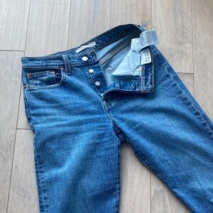 Levi’s Blue Wedgie Straight Button-Fly Jeans